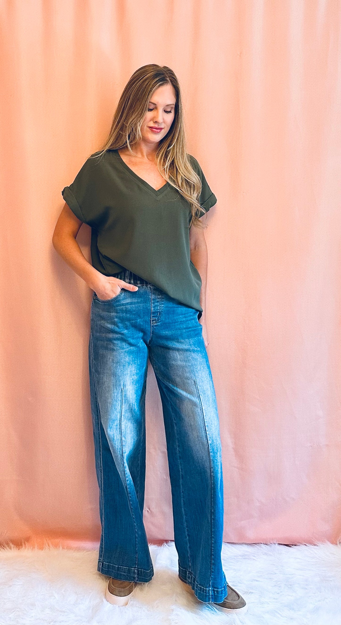 Elastic Waist Jeans