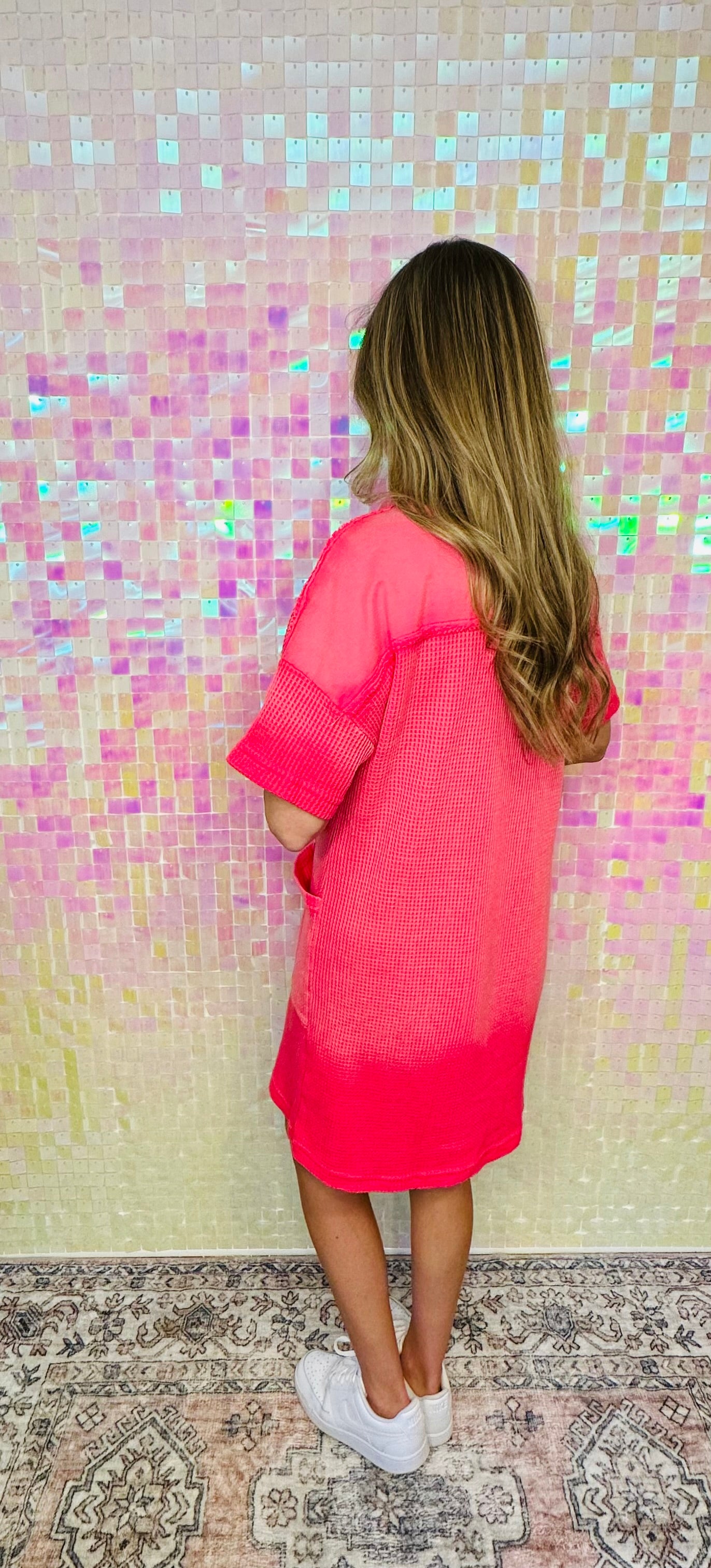 BiBi Dip Dye Mineral Washed Knit Dress