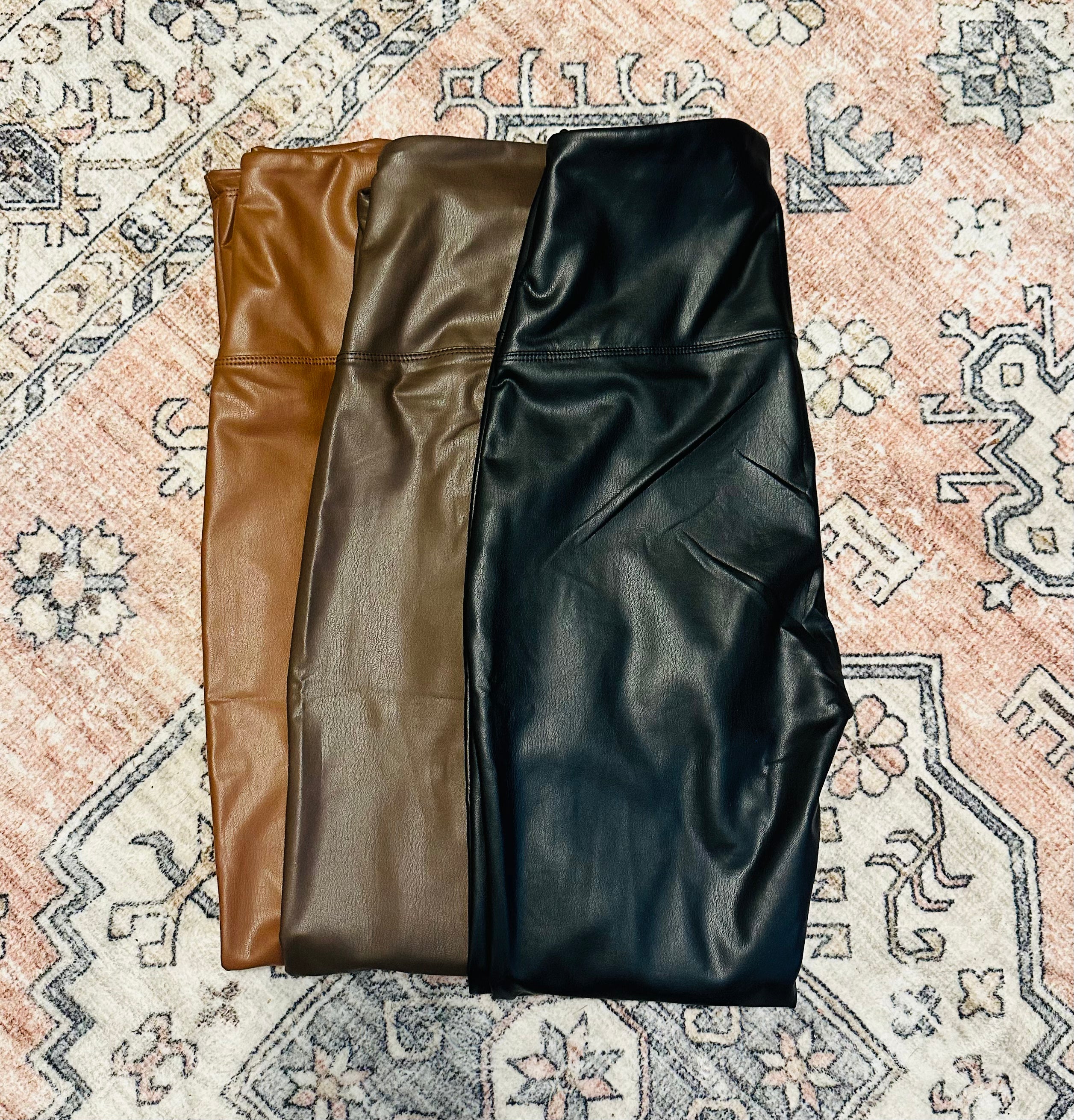 FAUX LEATHER LEGGINGS Looking Good Boutique