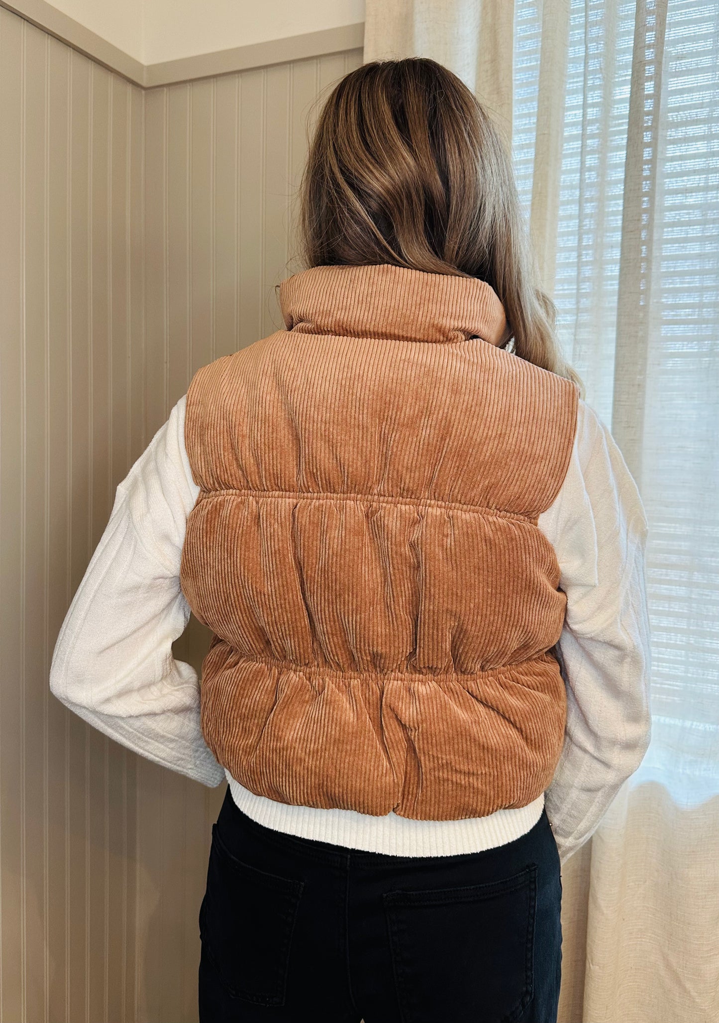 Corduroy Puffer Vest
