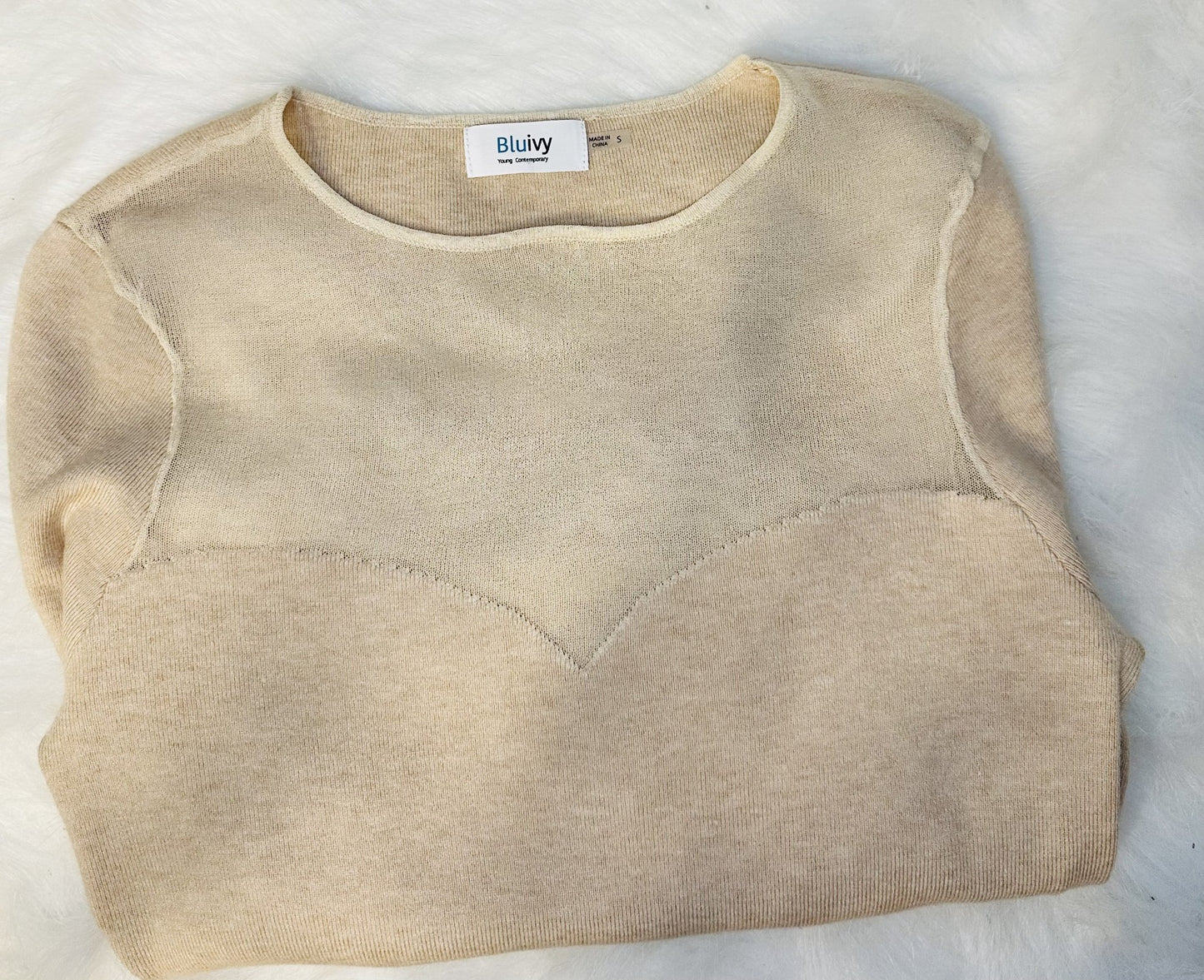 SEMI SHEER SWEETHEART NECK TOP
