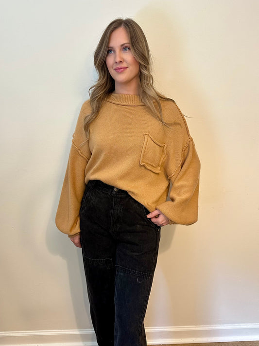 Keep Me Cozy Sweater - Caramel