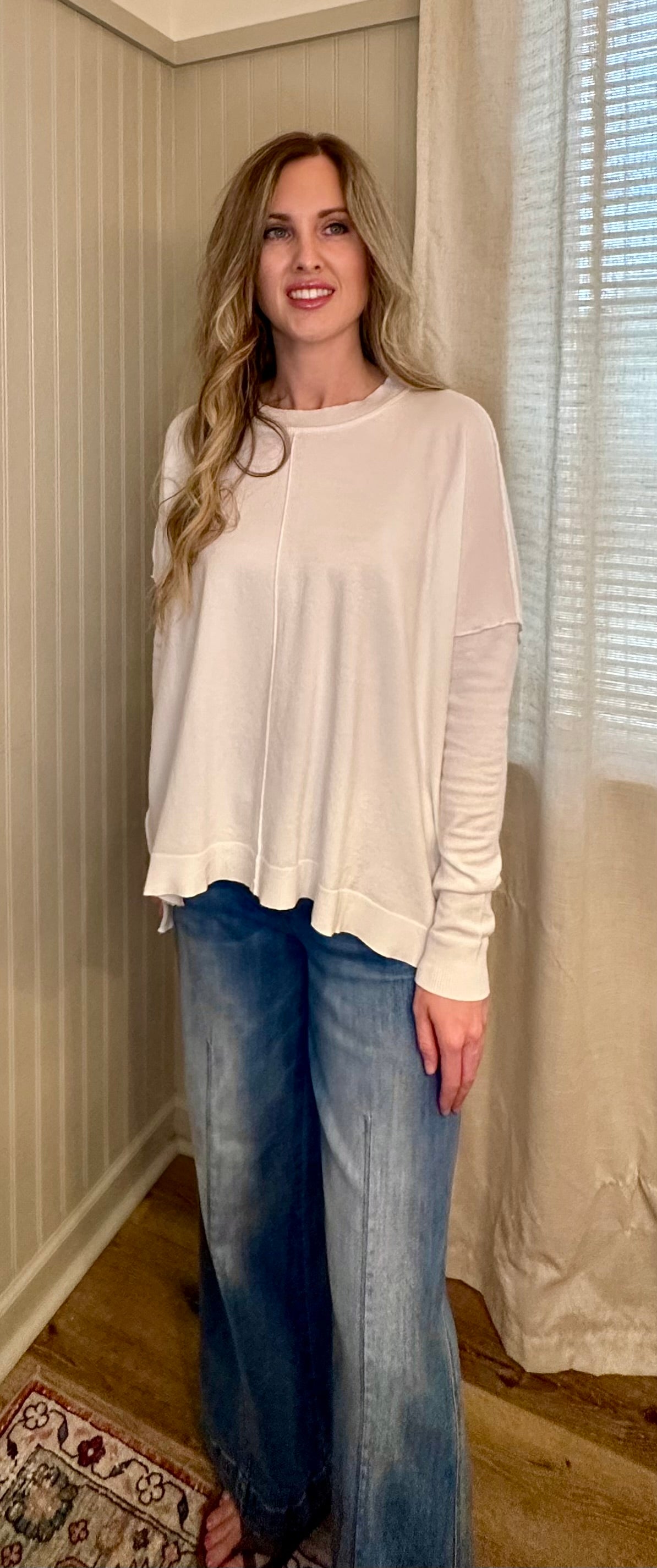 White Long Sleeve Sweater