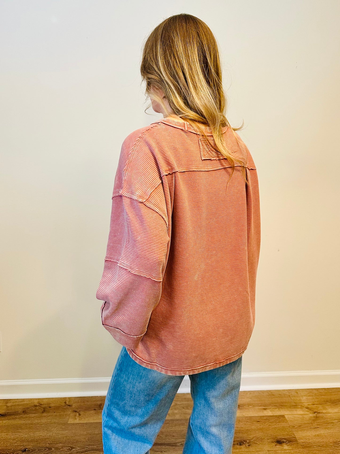 Winter Rose Ribbed Top