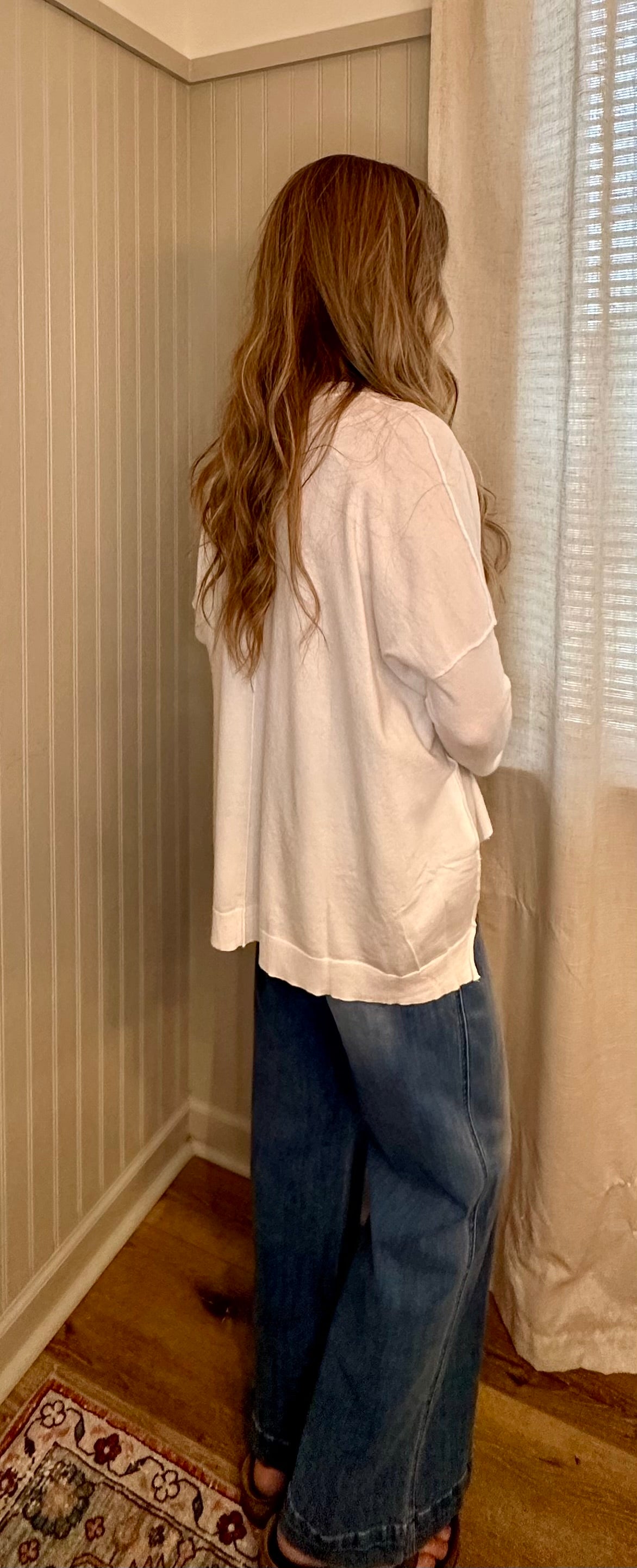 White Long Sleeve Sweater