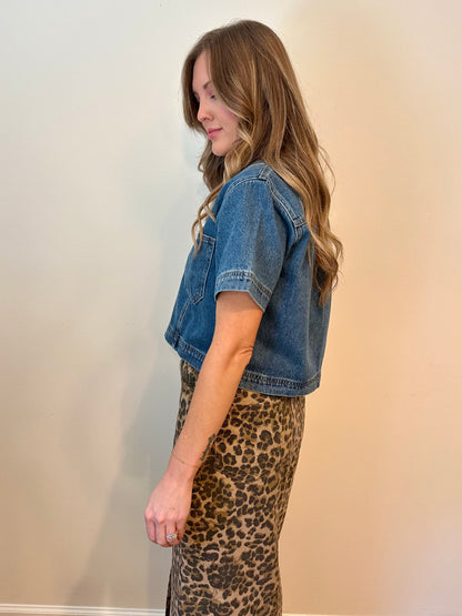 Cropped Denim Top