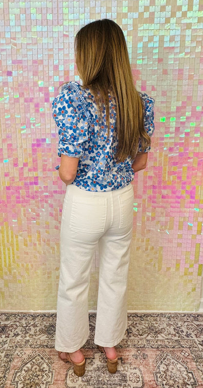 High Waist White Pants
