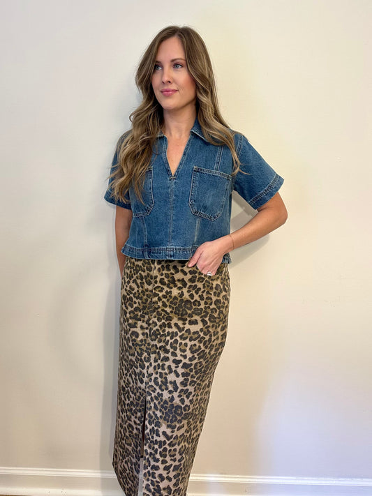 Cropped Denim Top