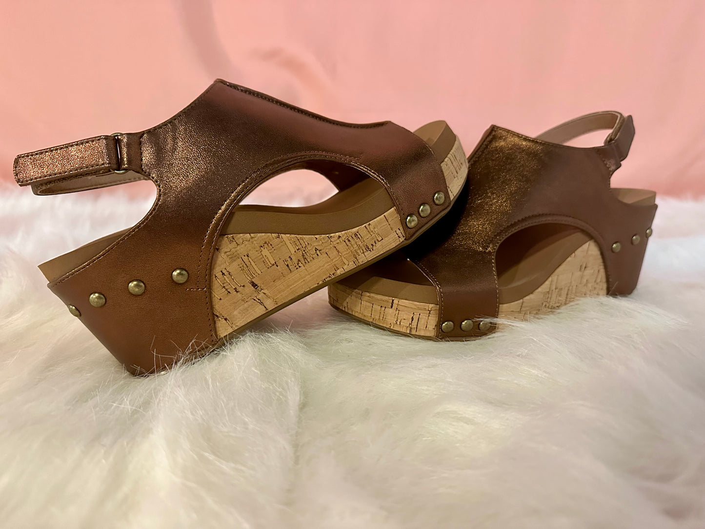 Corkys Carley Wedge Heel - Antique Bronze