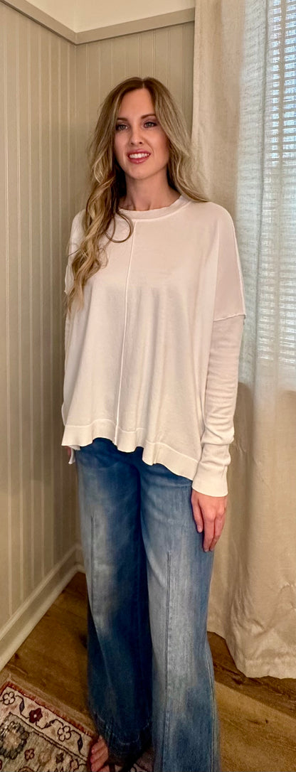 White Long Sleeve Sweater