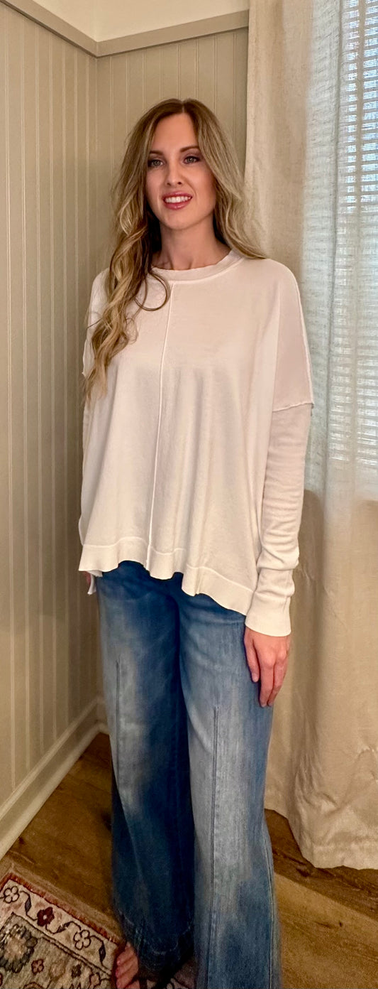White Long Sleeve Sweater