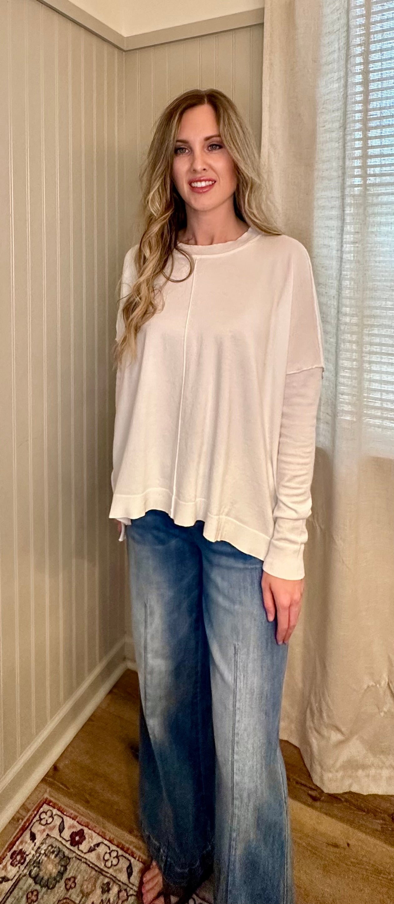 White Long Sleeve Sweater