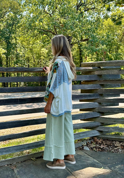 Oversized Peace Patch Top