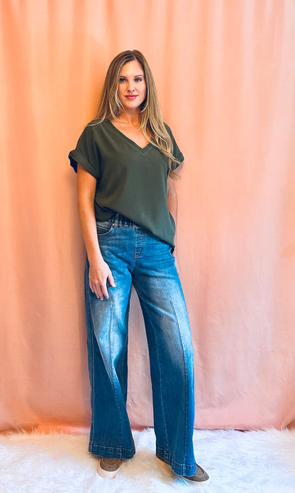 Elastic Waist Jeans