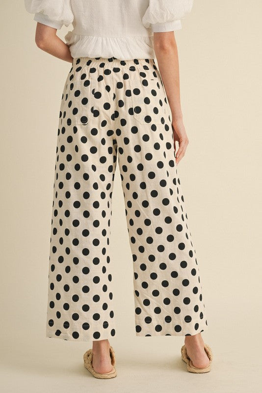 Polka Dot Wide Leg Pant