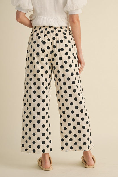 Polka Dot Wide Leg Pant