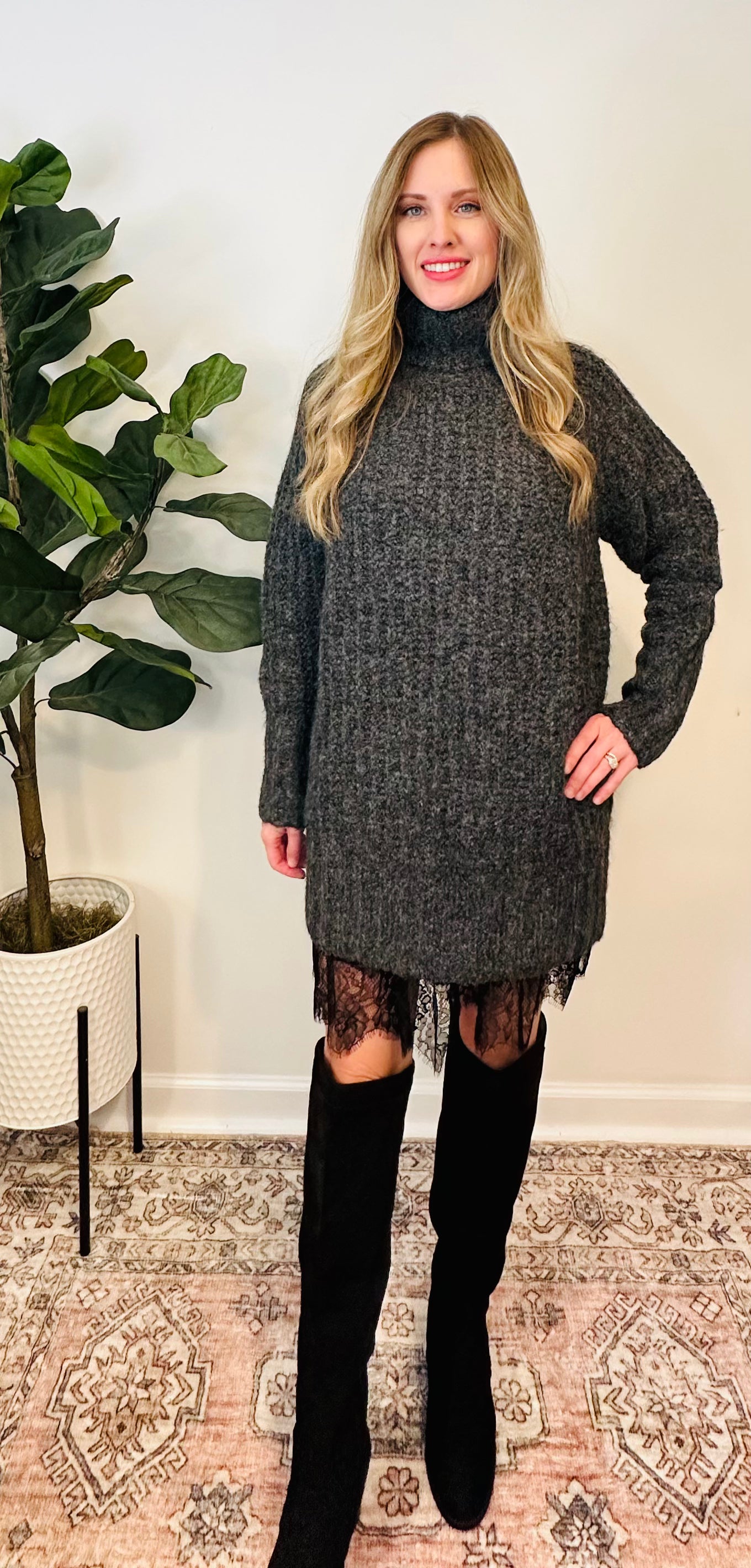 Turtleneck Tunic Sweater