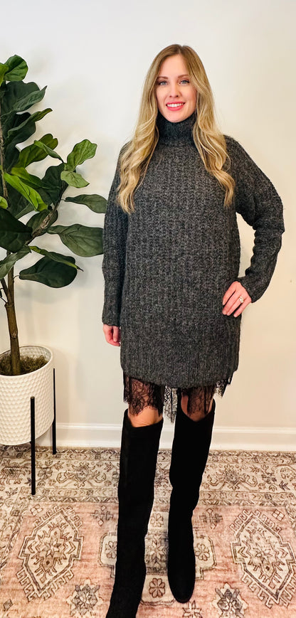 Turtleneck Tunic Sweater