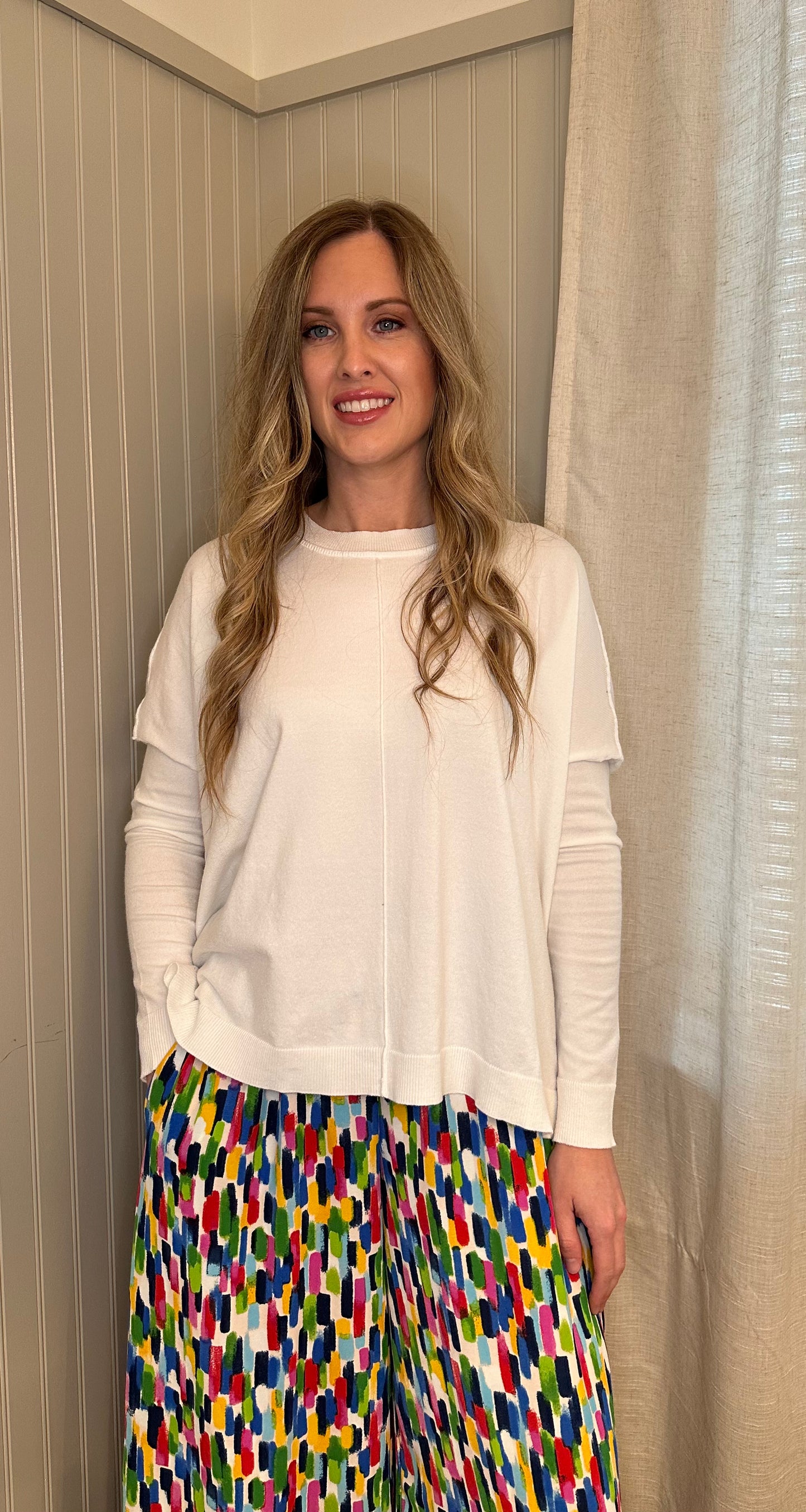 White Long Sleeve Sweater