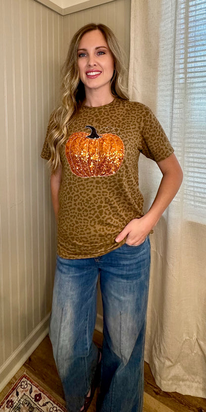 Leopard Pumpkin Tee