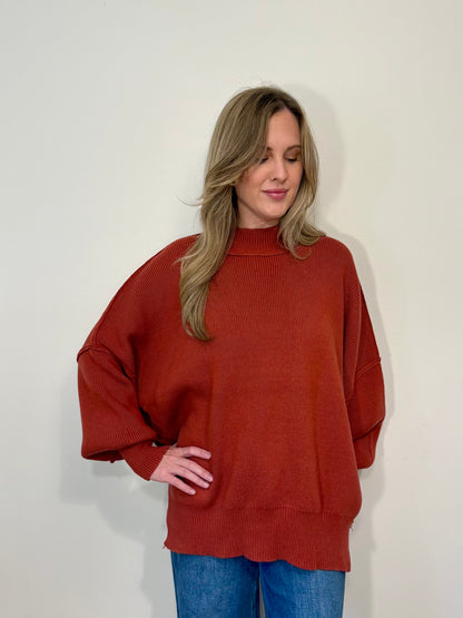Oversized September Sweater - Rust