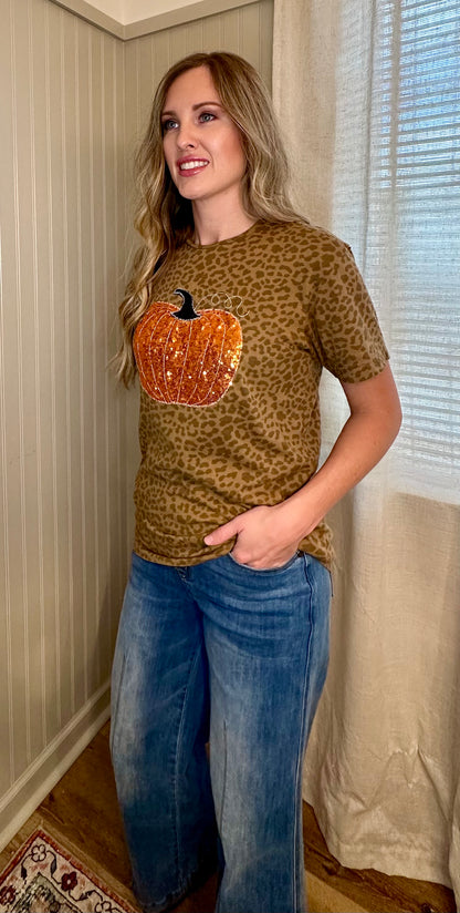 Leopard Pumpkin Tee