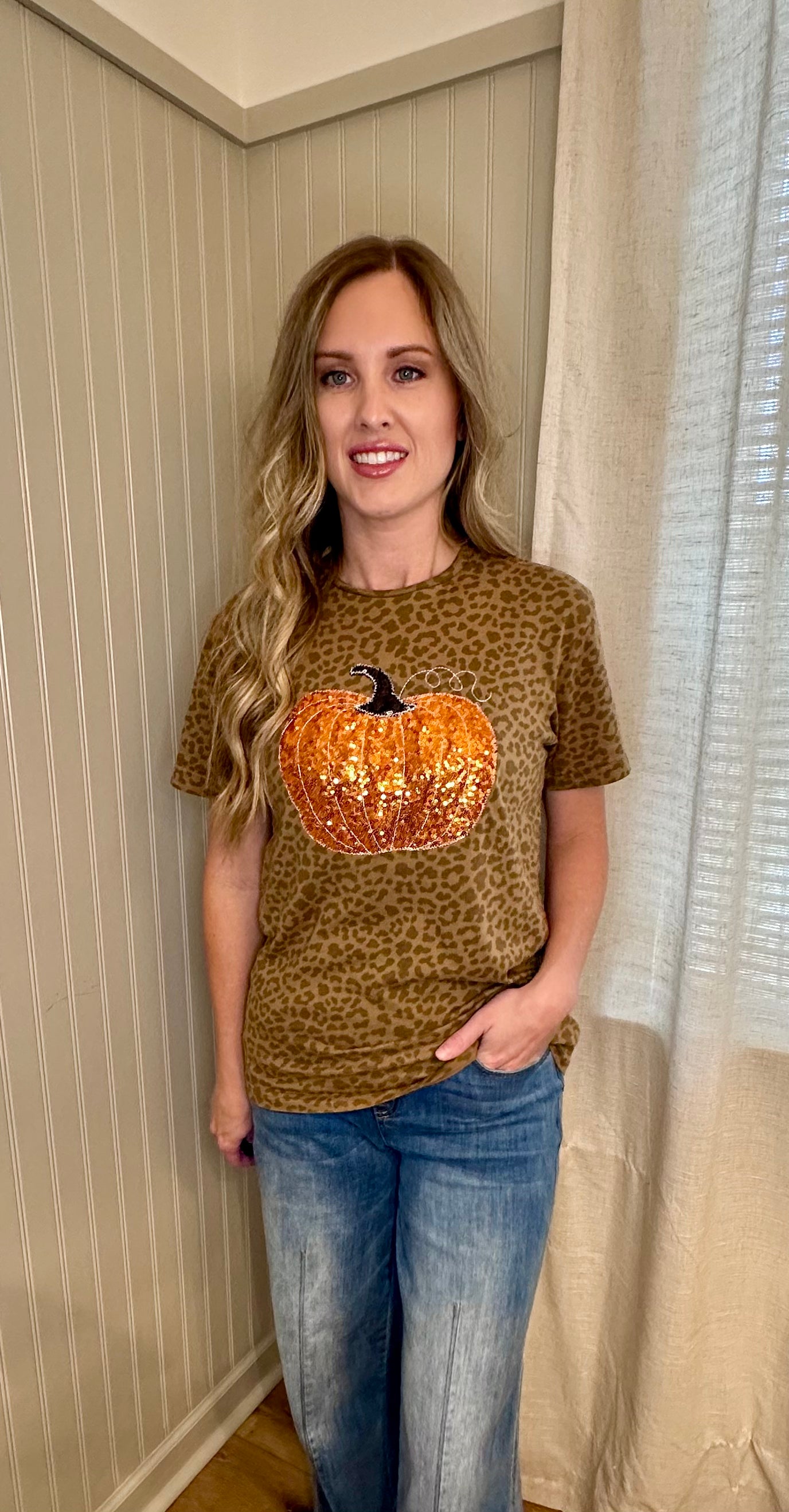 Leopard Pumpkin Tee