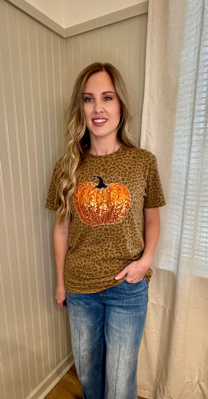 Leopard Pumpkin Tee