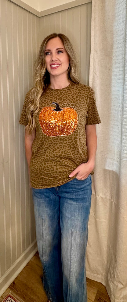 Leopard Pumpkin Tee