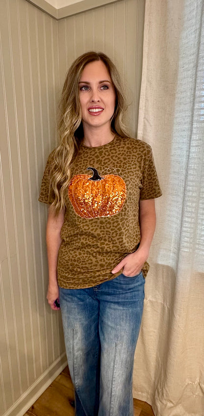 Leopard Pumpkin Tee