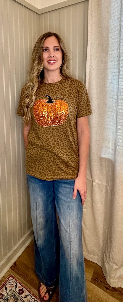 Leopard Pumpkin Tee