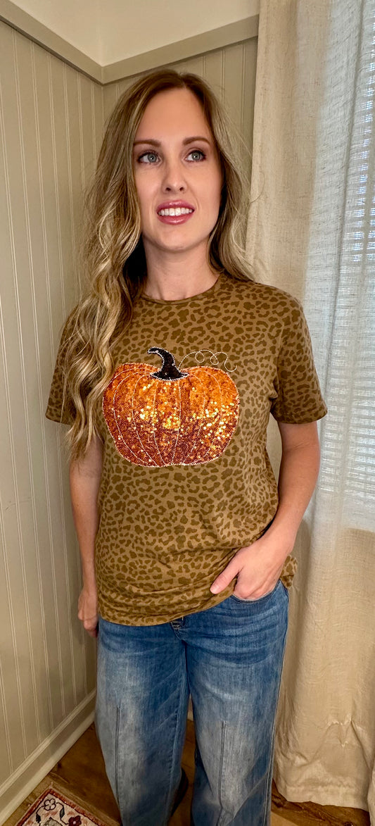 Leopard Pumpkin Tee