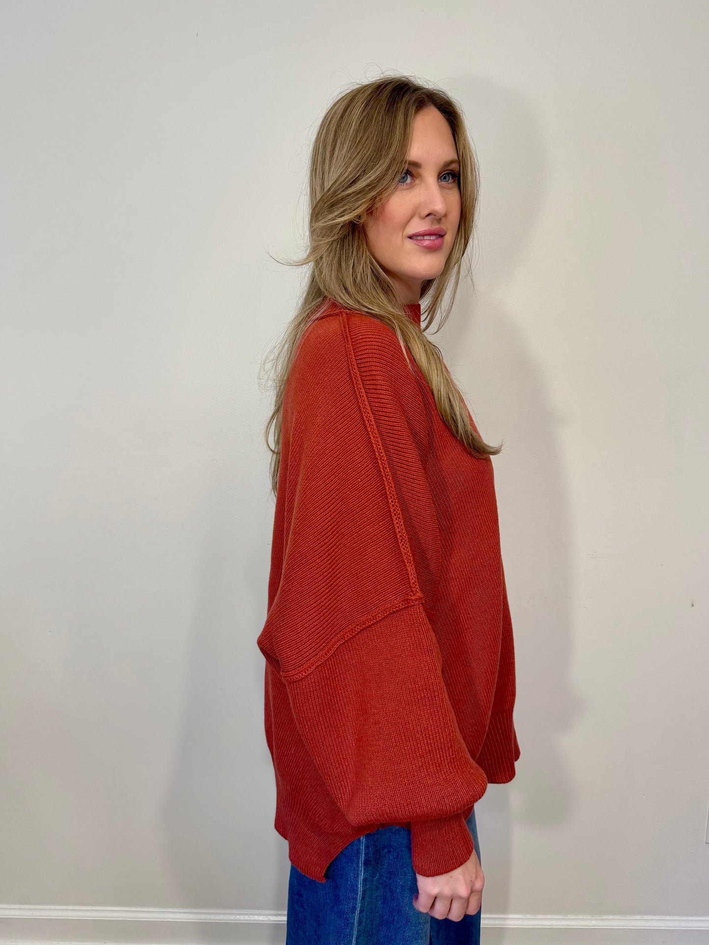 Oversized September Sweater - Rust