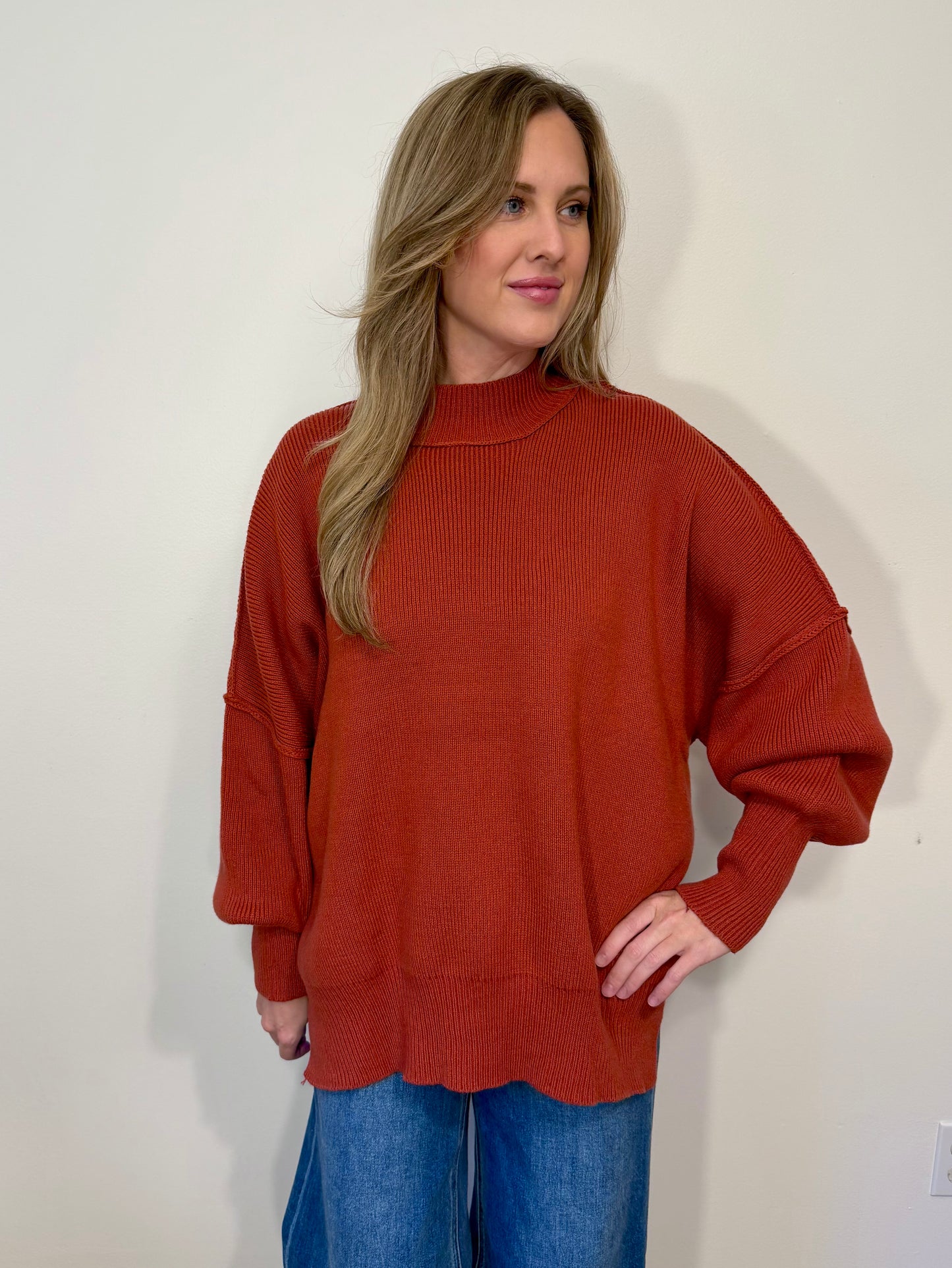 Oversized September Sweater - Rust