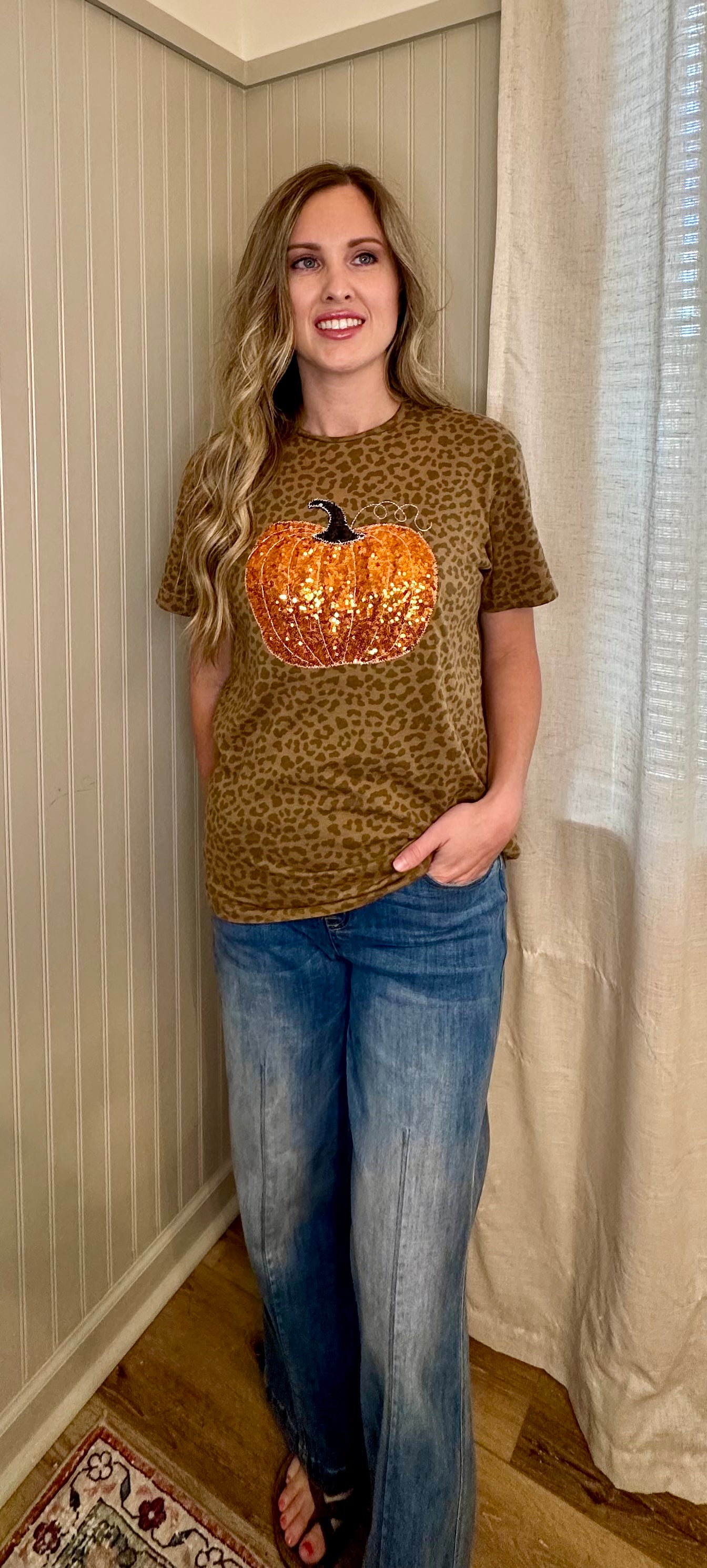 Leopard Pumpkin Tee