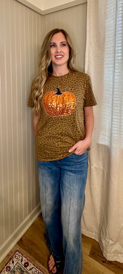 Leopard Pumpkin Tee