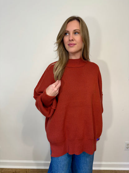 Oversized September Sweater - Rust