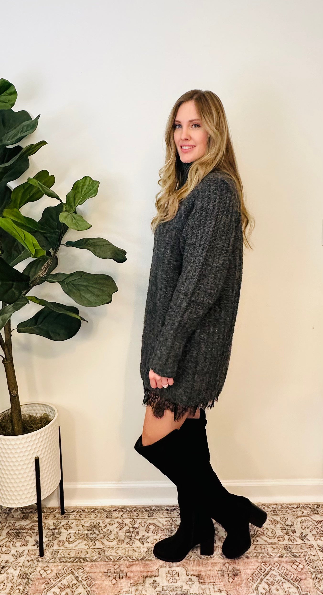 Turtleneck Tunic Sweater