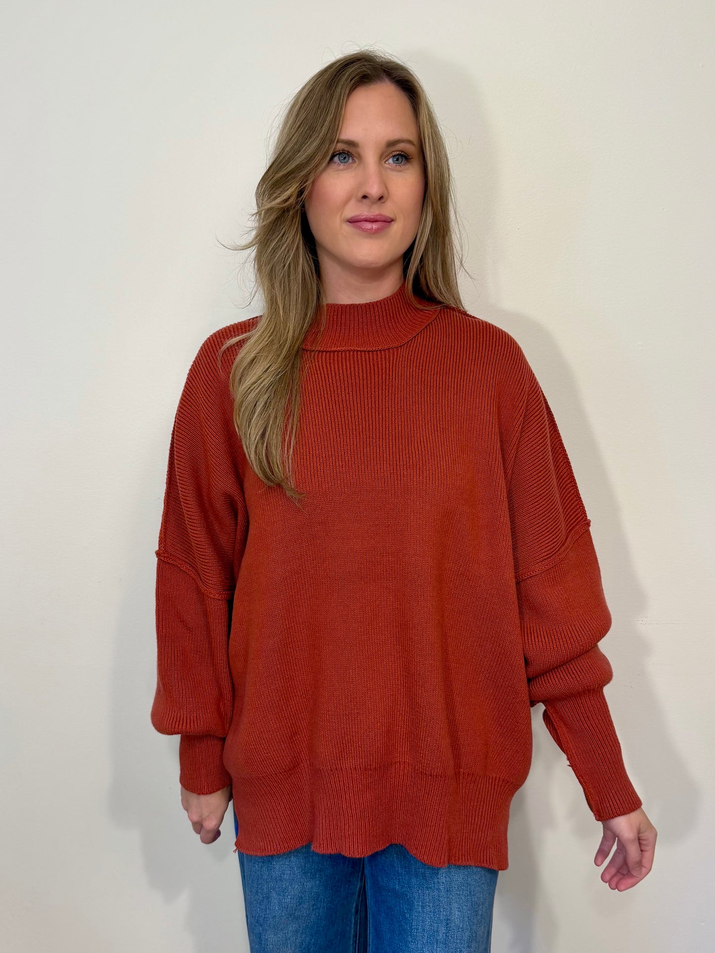 Oversized September Sweater - Rust
