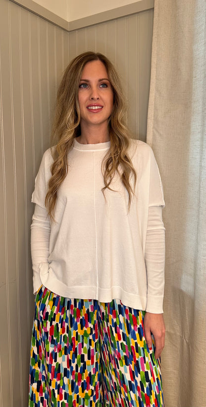 White Long Sleeve Sweater