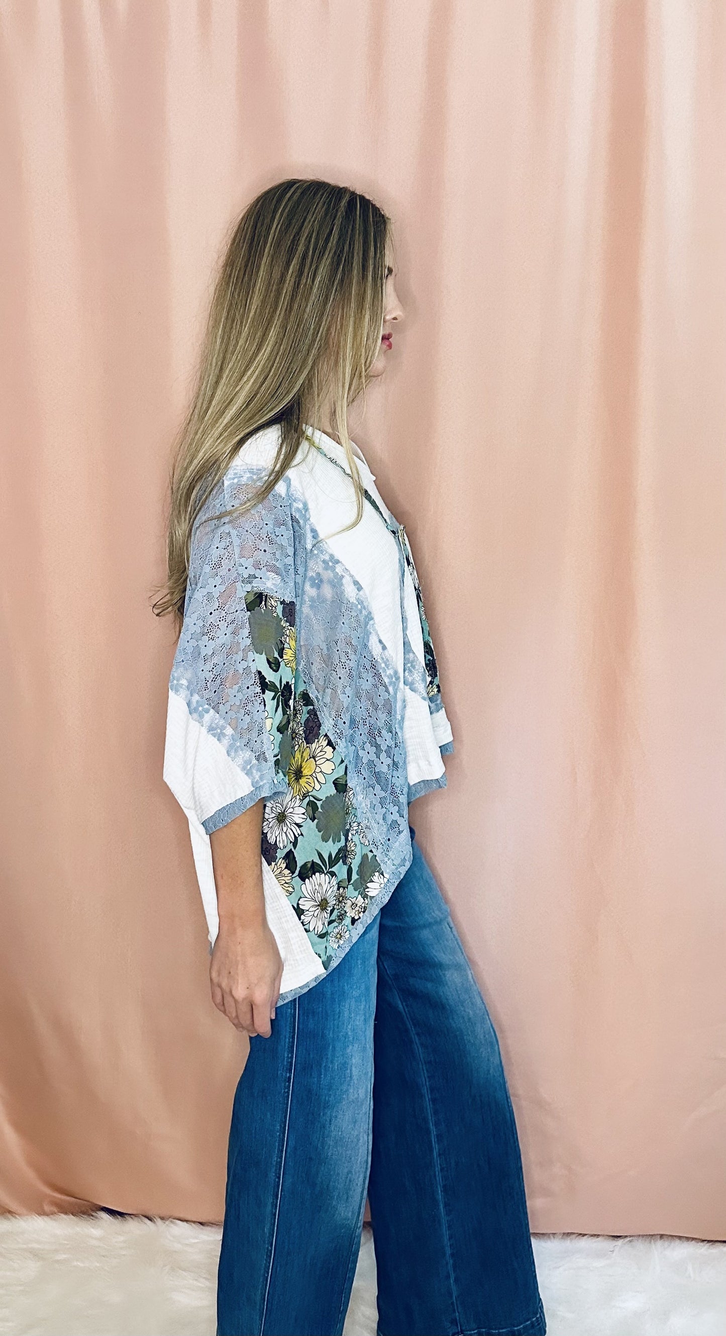 Oversized Peace Patch Top