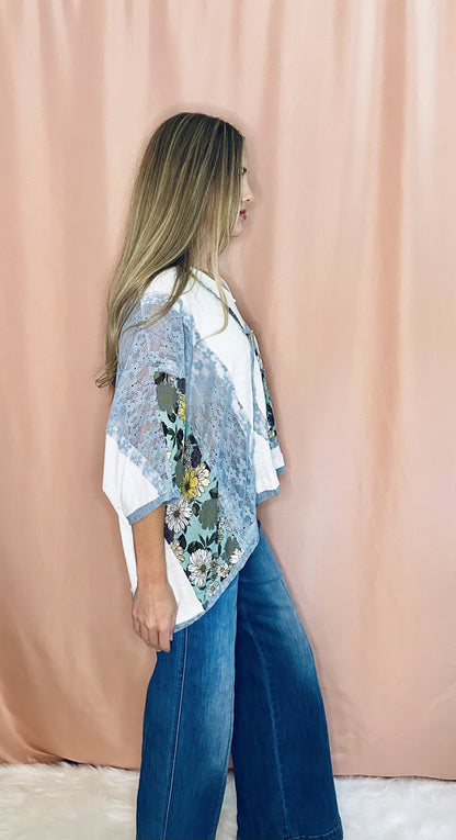 Oversized Peace Patch Top