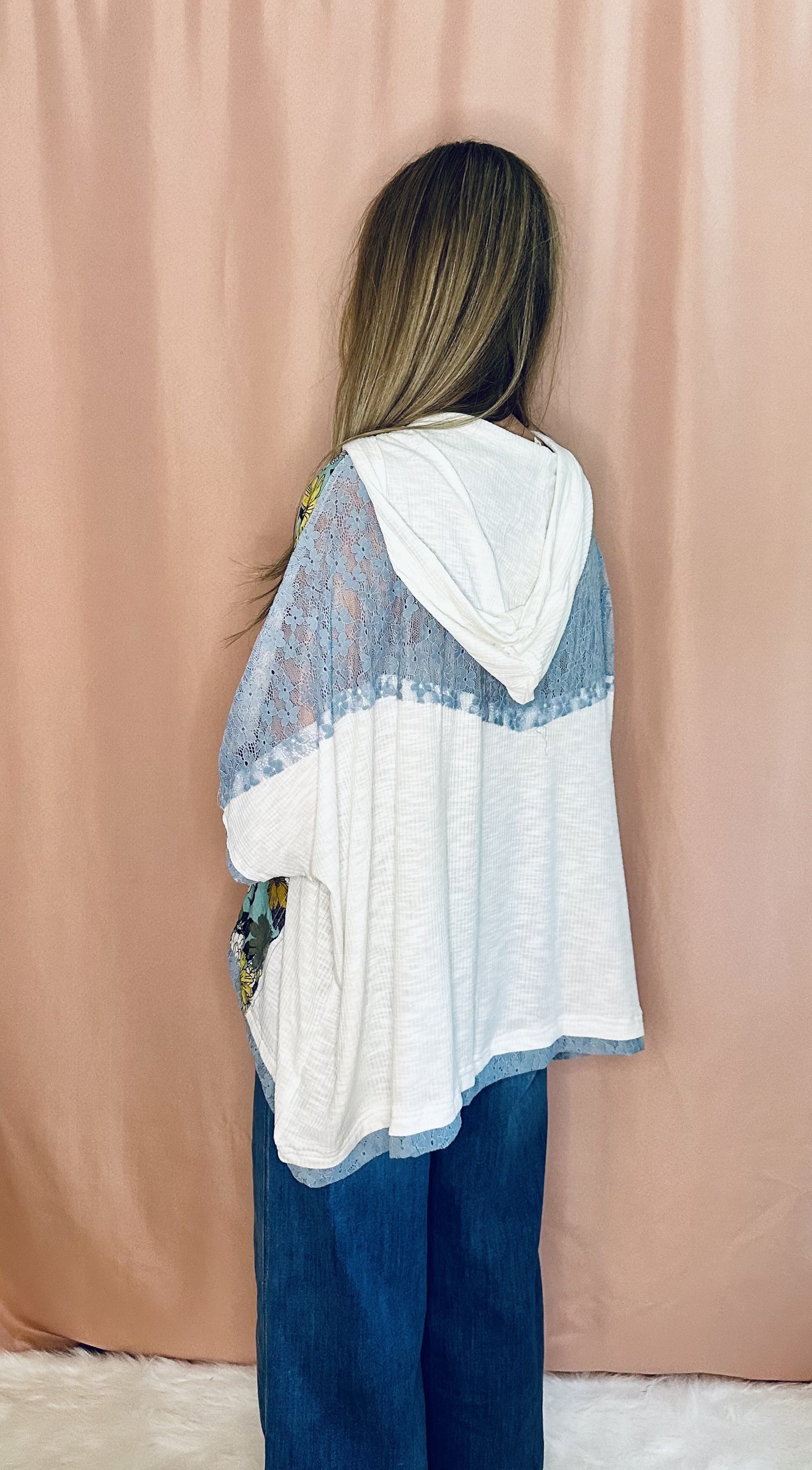 Oversized Peace Patch Top
