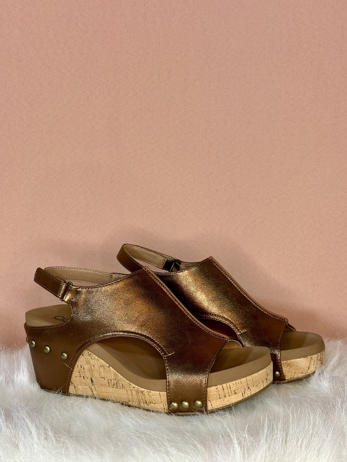 Corkys Carley Wedge Heel - Antique Bronze