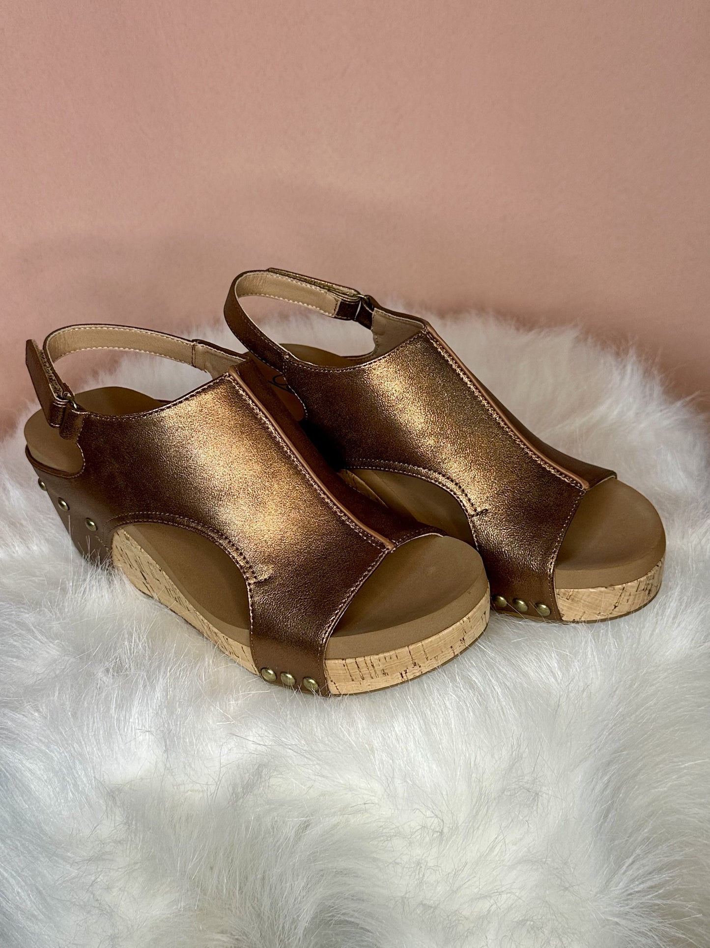 Corkys Carley Wedge Heel - Antique Bronze