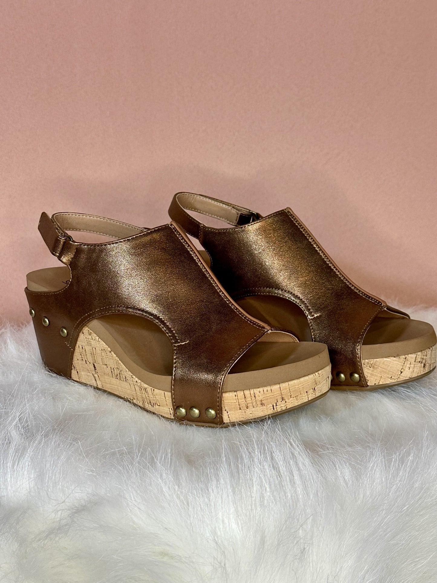 Corkys Carley Wedge Heel - Antique Bronze