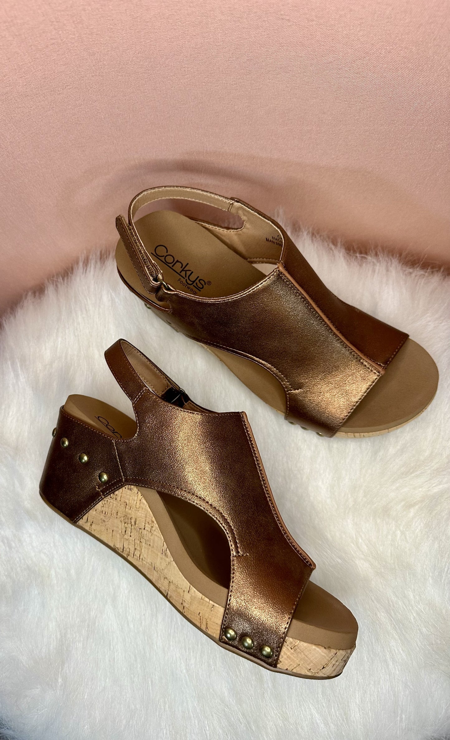 Corkys Carley Wedge Heel - Antique Bronze