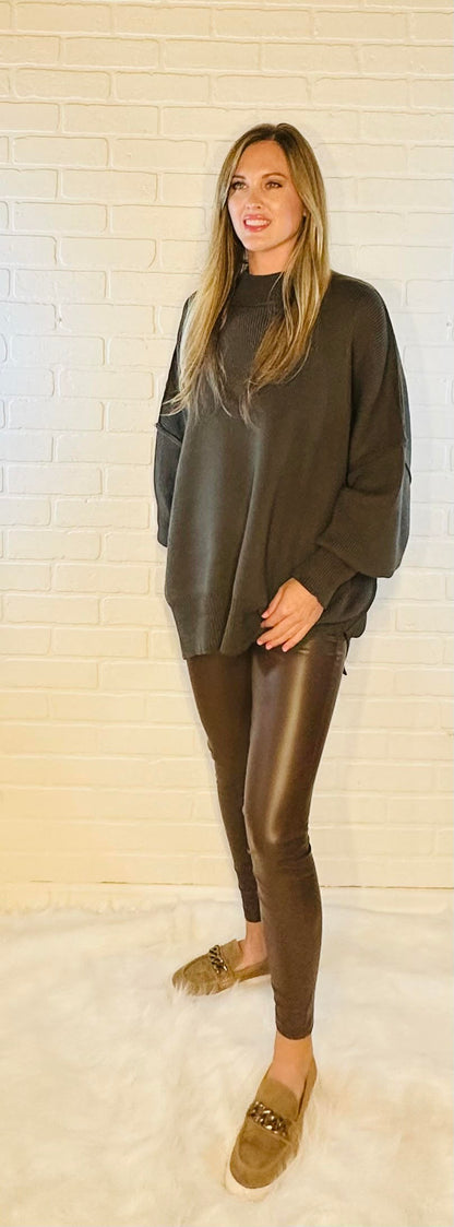 FAUX LEATHER LEGGINGS